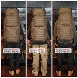 Mardingtop 75L Molle Hiking Internal Frame Backpacks with Rain Cover for Camping,Backpacking,Travelling(Black)
