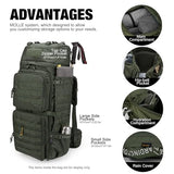 Mardingtop 75L Molle Hiking Internal Frame Backpacks with Rain Cover for Camping,Backpacking,Travelling(Ranger Green)