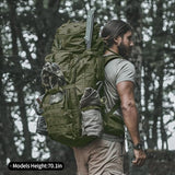 Mardingtop 75L Molle Hiking Internal Frame Backpacks with Rain Cover for Camping,Backpacking,Travelling(Ranger Green)