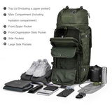Mardingtop 75L Molle Hiking Internal Frame Backpacks with Rain Cover for Camping,Backpacking,Travelling(Ranger Green)