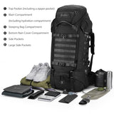 Mardingtop 90L Hiking Internal Frame Backpack with Rain Cover for Camping,Backpacking,Travelling,Hunting,Army Rucksack