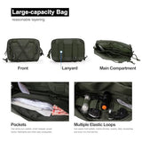 Mardingtop Molle Tactical Pouch, Admin Molle Pouch EDC Tool Utility Bag with Shoulder Strap for Commuting, Cycling & Short-Distance Hiking