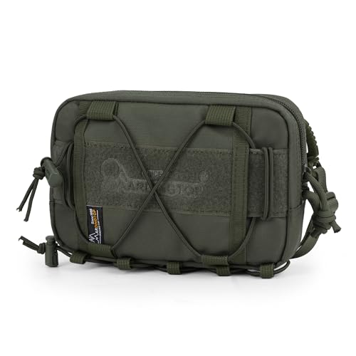 Mardingtop Molle Tactical Pouch, Admin Molle Pouch EDC Tool Utility Bag with Shoulder Strap for Commuting, Cycling & Short-Distance Hiking