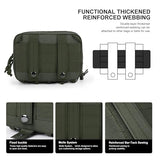 Mardingtop Molle Tactical Pouch, Admin Molle Pouch EDC Tool Utility Bag with Shoulder Strap for Commuting, Cycling & Short-Distance Hiking