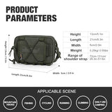 Mardingtop Molle Tactical Pouch, Admin Molle Pouch EDC Tool Utility Bag with Shoulder Strap for Commuting, Cycling & Short-Distance Hiking