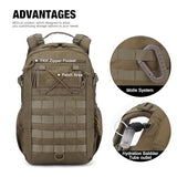 Mardingtop Small Hiking Backpack for Men 20L Military Tactical Molle Rucksack Daypack for Hiking,Travel,Camping