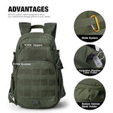 Mardingtop Small Tactical Backpack,Molle Hiking Backpack for Backpacking,Cycling and Biking,15L Backpack
