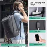 MARK RYDEN Business Backpack for Men, Waterproof High Tech Backpack with Sport Car Shape Design and USB Charging Port, Travel Laptop Backpack Fits 17.3 Inch Notebook (YKK - 2 Pockets)