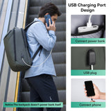MARK RYDEN Business Backpack for Men, Waterproof High Tech Backpack with Sport Car Shape Design and USB Charging Port, Travel Laptop Backpack Fits 17.3 Inch Notebook