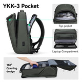 MARK RYDEN Business Backpack for Men, Waterproof High Tech Backpack with Sport Car Shape Design and USB Charging Port, Travel Laptop Backpack Fits 17.3 Inch Notebook