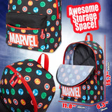 Marvel Avengers Backpack for Kids Teens Bookbag with Double Straps Daypack Backpacks for School Travel Sports Gifts for Boys (Black Aop)