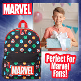 Marvel Avengers Backpack for Kids Teens Bookbag with Double Straps Daypack Backpacks for School Travel Sports Gifts for Boys (Black Aop)