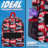 Marvel Avengers Backpack for Kids Teens Bookbag with Double Straps Daypack Backpacks for School Travel Sports Gifts for Boys (Red/Black)