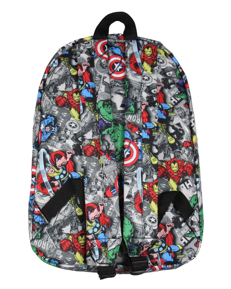 Marvel Avengers Thor Iron Man Captain America Hulk Laptop School Backpack 17"