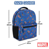 Marvel Comics Captain America School Backpack - Avengers, Spiderman, Thor, Iron Man, Hulk - Officially Licenced Bookbag for Boys & Girls (Captain America Blue)