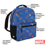 Marvel Comics Captain America School Backpack - Avengers, Spiderman, Thor, Iron Man, Hulk - Officially Licenced Bookbag for Boys & Girls (Captain America Blue)