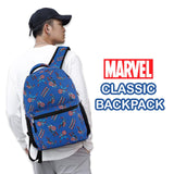 Marvel Comics Captain America School Backpack - Avengers, Spiderman, Thor, Iron Man, Hulk - Officially Licenced Bookbag for Boys & Girls (Captain America Blue)