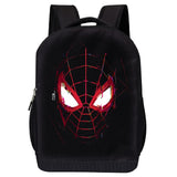 Marvel Comics Spiderman Backpack - Into The Spider - Verse Black Knapsack 16 inch Mesh Padded Bag (Miles Morales 1)