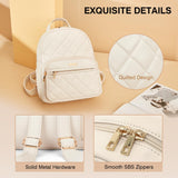 Marvolia Mini Backpack for Women - Vegan Leather Small Backpack Fashion Backpack Purse for Travel Work Shopping - White