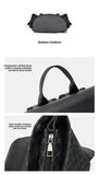 Marzaha Black Leather Laptop Backpack Lightweight School Backpack Bookbag, Multi functional Business Travel Backpack (Black 2,ONE SIZE)