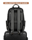 MASINTOR 15.6 inch Leather Laptop Backpack Purse for Women, Designer Travel and Work Bag with Laptop Compartment Black