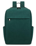 MASINTOR 15.6 inch PU Leather Laptop Backpack Purse for Women, Large College Casual Backpack Travel Bag Retro Green