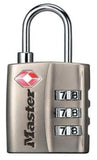 Master Lock 4680DNKL TSA - Accepted Set - Your - Own Combination Lock (4 Pack), Nickel