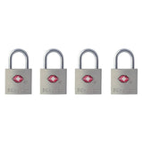 Master Lock 4683Q TSA Keyed Like Luggage Approved Nickel Alike Baggage 4 Each Pack Contains 4, 4 Piece