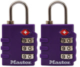 Master Lock 4684T Set Your Own Combination TSA Approved Luggage Lock, 1 - 3/8 in. Wide, Colors May Vary