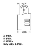 Master Lock 4684T Set Your Own Combination TSA Approved Luggage Lock, 1 - 3/8 in. Wide, Colors May Vary