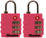 Master Lock 4684T Set Your Own Combination TSA Approved Luggage Lock, 1 - 3/8 in. Wide, Colors May Vary