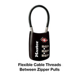 Master Lock 4688D Accepted Set Your Own Combination TSA Approved Luggage Lock, 1 Pack, Black
