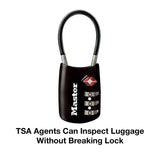 Master Lock 4688D Accepted Set Your Own Combination TSA Approved Luggage Lock, 1 Pack, Black