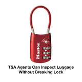 Master Lock 4688D Set Your Own Combination TSA Approved Luggage Lock, 1 Pack, Red