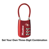 Master Lock 4688D Set Your Own Combination TSA Approved Luggage Lock, 1 Pack, Red