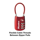Master Lock 4688D Set Your Own Combination TSA Approved Luggage Lock, 1 Pack, Red