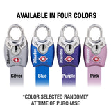 Master Lock 4689Q TSA Approved Luggage Lock, 4 Pack, Colors May Vary
