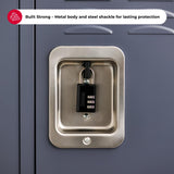 Master Lock Black Combination Padlock, Indoor Gym Locker Lock with Customizable 3 - Digit Code for Luggage, Backpacks, Cabinets, 647D