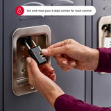 Master Lock Black Combination Padlock, Indoor Gym Locker Lock with Customizable 3 - Digit Code for Luggage, Backpacks, Cabinets, 647D