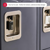 Master Lock Black Combination Padlock, Indoor Gym Locker Lock with Customizable 3 - Digit Code for Luggage, Backpacks, Cabinets, 647D