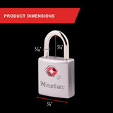 Master Lock Brass TSA Locks for Luggage with Key, TSA Approved Keyed Padlock for Backpacks, Suitcases, and Luggage, Zipper Lock, 4 Pack, 4683Q