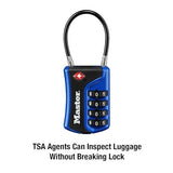 Master Lock Set Your Own Combination TSA Approved Luggage Lock, Colors May Vary; 3 pk; 4697EC3
