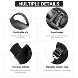 MATE ELAN Laptop Backpack For Men Women Waterproof 15 Inch Pu Leather Black Casual Backapck For Work Business Travel College