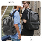 MATE ELAN Laptop Leather Travel Backpack For Men Water - Repellent Carry On Back Pack For Travel Business Work computer Backpacks Fit 15.6" Laptop