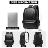 MATE ELAN Laptop Leather Travel Backpack For Men Water - Repellent Carry On Back Pack For Travel Business Work computer Backpacks Fit 15.6" Laptop