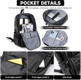 MATE ELAN Laptop Leather Travel Backpack For Men Water - Repellent Carry On Back Pack For Travel Business Work computer Backpacks Fit 15.6" Laptop