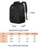MATEIN 17 Inch Work Laptop Backpack, Large College Computer Bookbag with TSA Laptop Compartment, Water Resistant Business Travel Backpack with Anti Theft Pocket, Graduation Gifts for Men Women