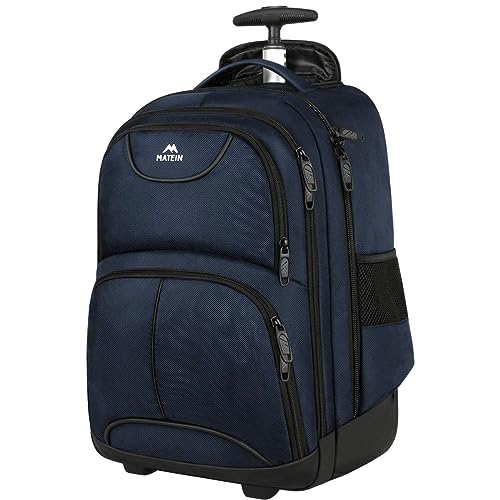 MATEIN Backpack with Wheels, Travel-friendly Rolling Laptop Backpack for Men Women, Freewheel Carry on Luggage Business bag, Compact | Backpacks4Less