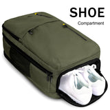 MATEIN Extra Large 45L Travel Backpack, Airline Approved Carry on Backpack with USB Port & Shoe Compartment, Water Resistant Luggage College Overnight Weekender Travel Bag Fit 18" Laptop, Green