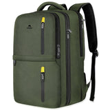 MATEIN Extra Large 45L Travel Backpack, Airline Approved Carry on Backpack with USB Port & Shoe Compartment, Water Resistant Luggage College Overnight Weekender Travel Bag Fit 18" Laptop, Green